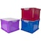 Storex Storage Cubes, Plastic, 14-1/4"x17-14"x10-1/2", 3/ST, AST PK STX62012U03C - alternate 2